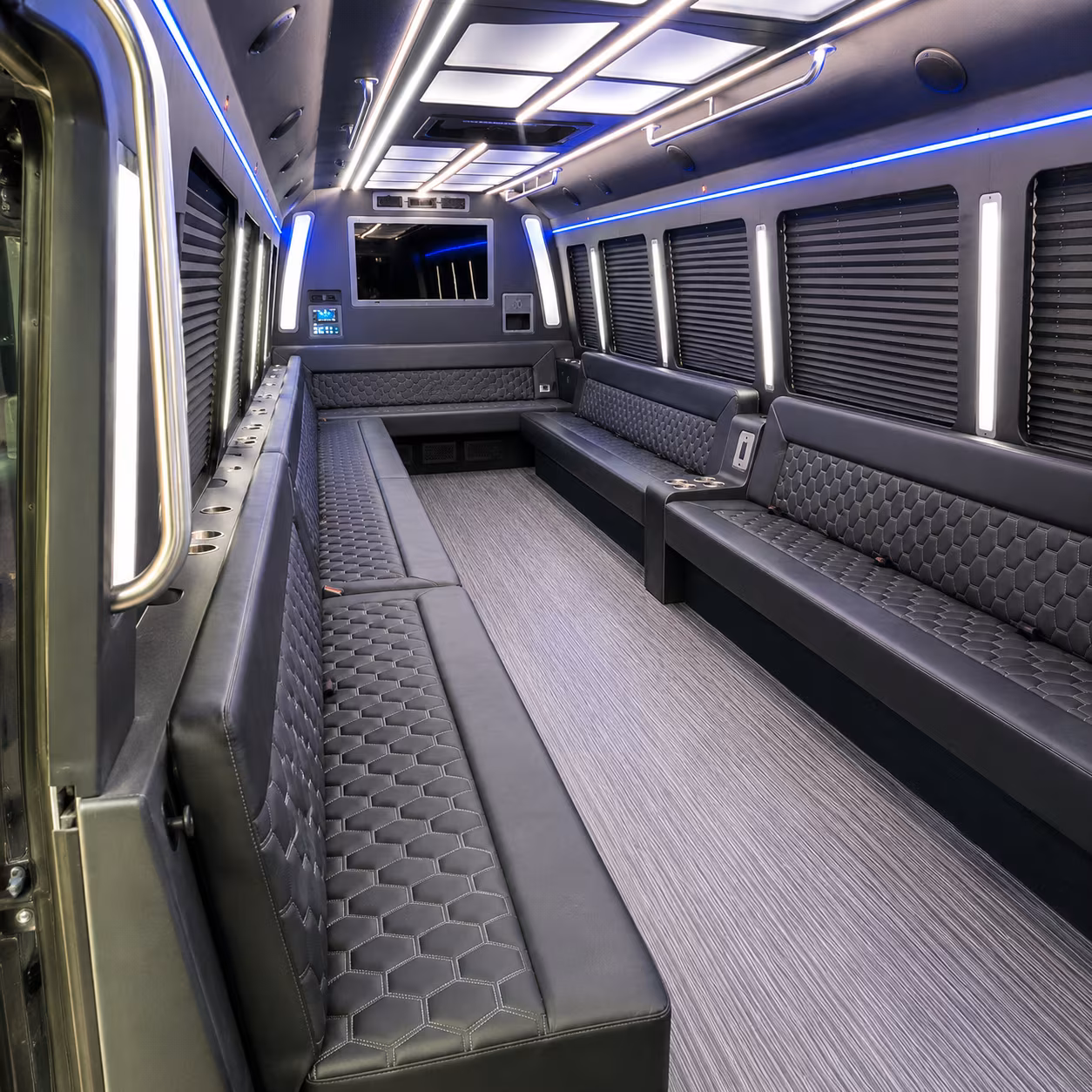 redlands 40 passenger party bus interior