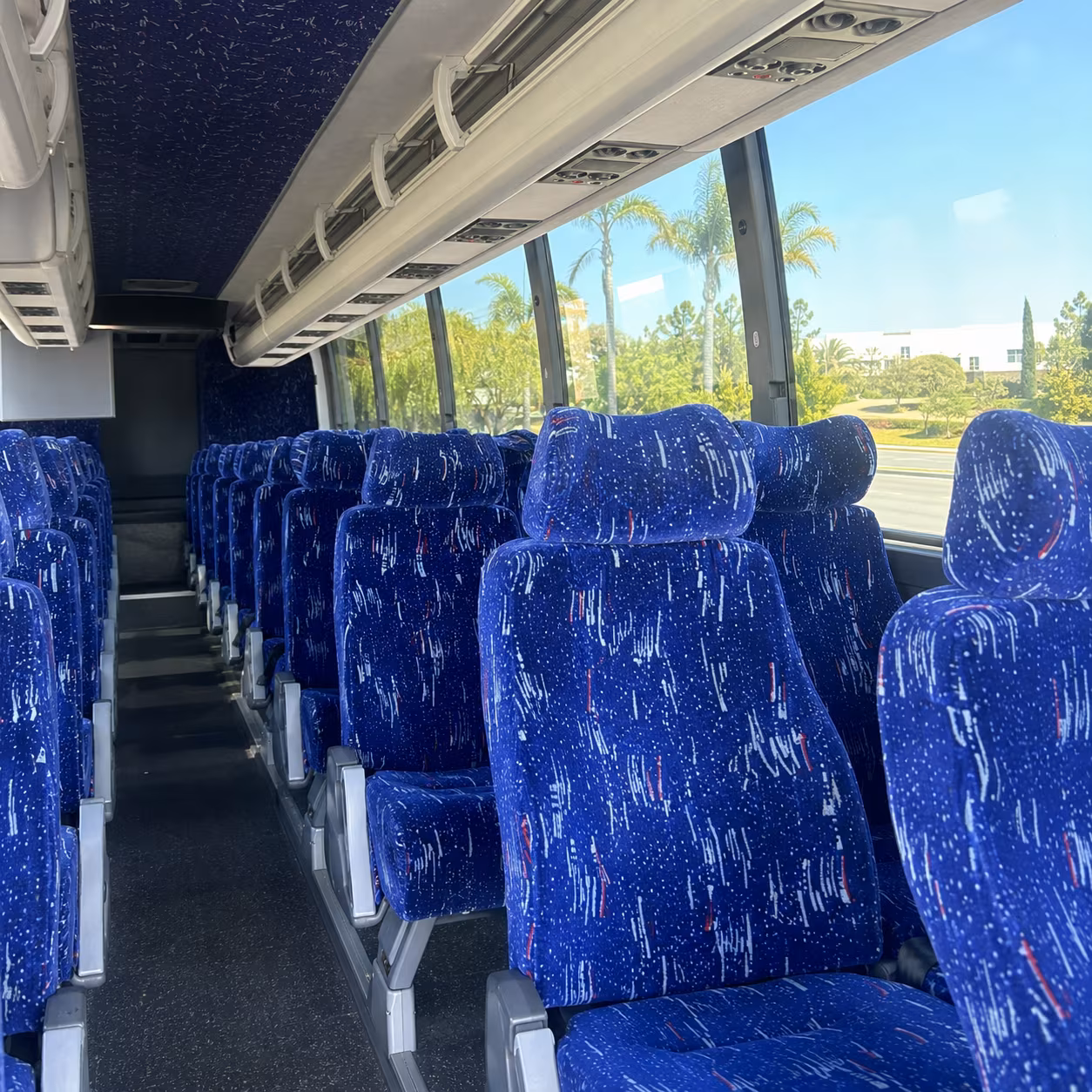 redlands charter bus rental interior